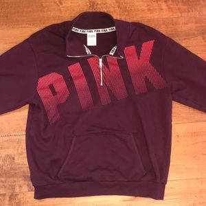 Maroon PINK quarter zip